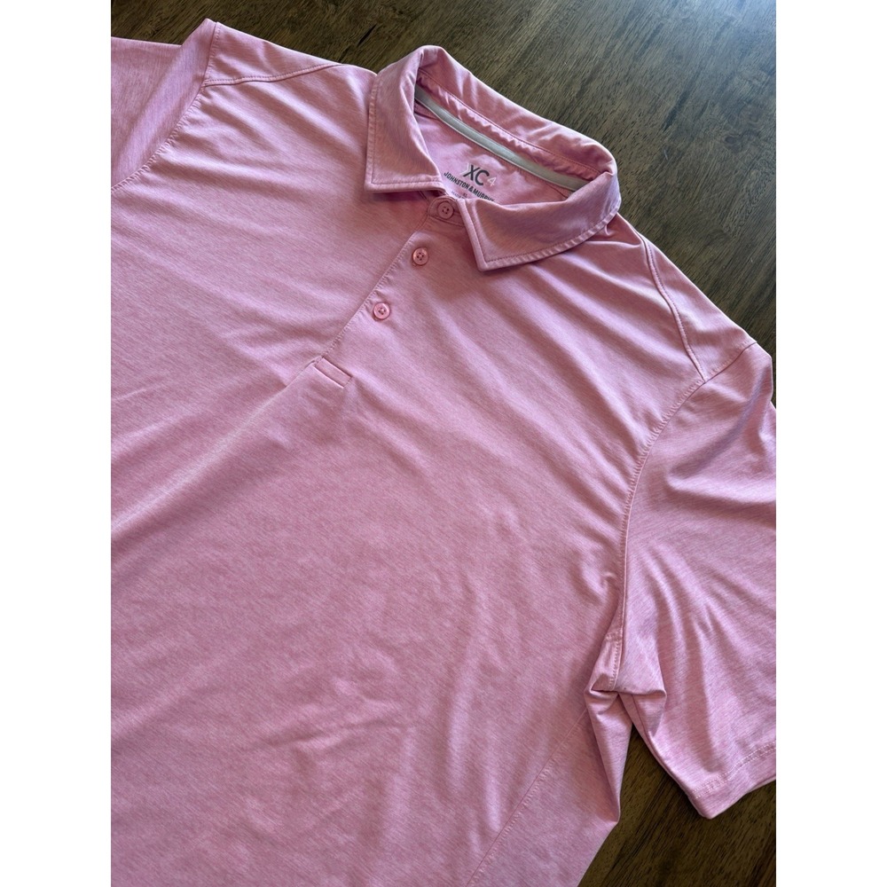 Johnson & Murphy XC4 Extreme Comfort Pink Men XL Short Sleeve Golf Polo